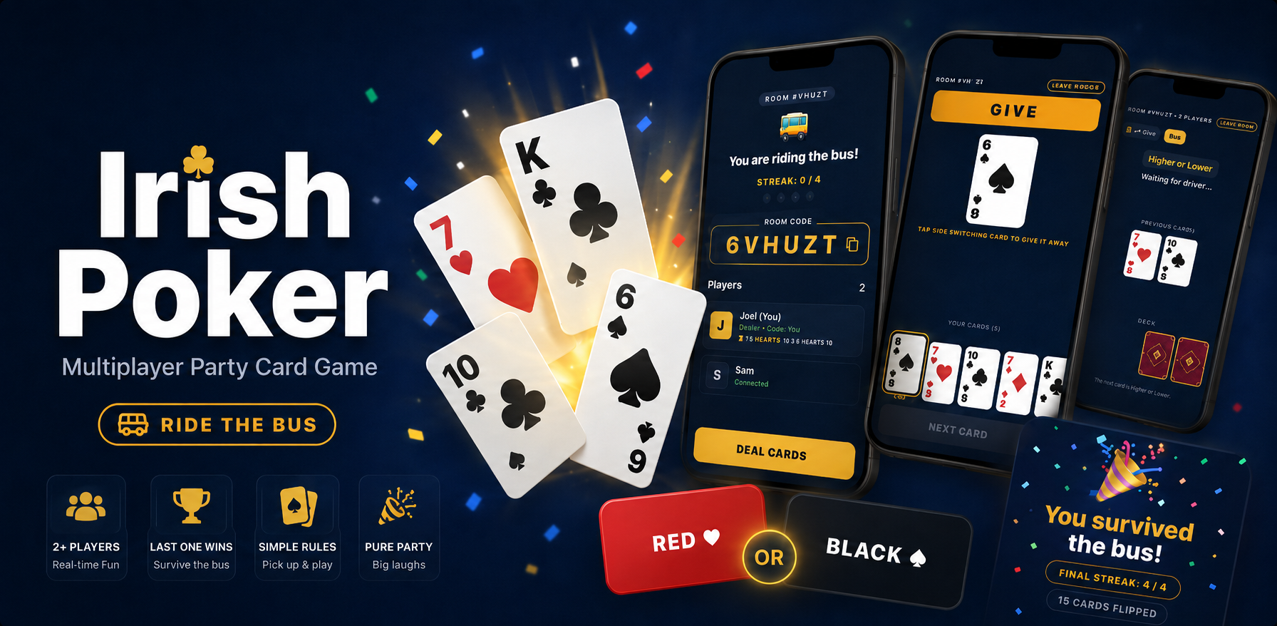 Irish Poker app features and mobile interface preview